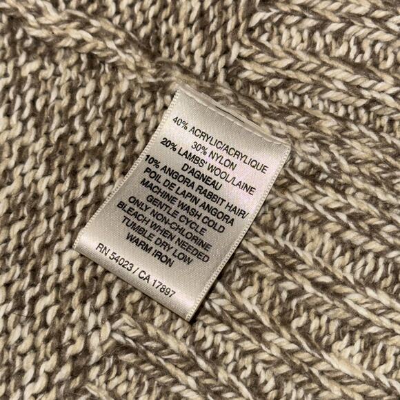 Y2K Old Navy Cardigan Sweater Womens XL Brown Beige Knitted Pockets Button Front - Picture 6 of 11